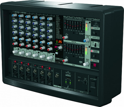 Behringer PMP560M EUROPOWER 6-канальный монофонический микшерный усилитель с DSP процессором 500 Вт