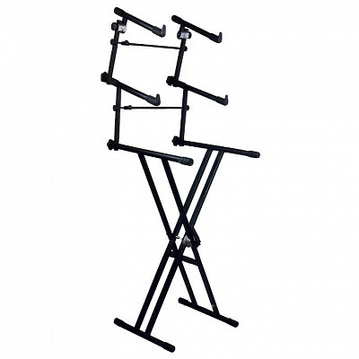 SOUNDKING DF 073 - подставка 3-ярусная синтезаторная (двойная рама, наклонная), 680-1460мм