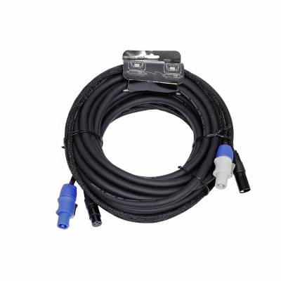 Кабель смежный INVOTONE ADPC1010 3х1.5мм & 2х0.22мм; PowerCon in/out - XLR DMX in/out; 10 м