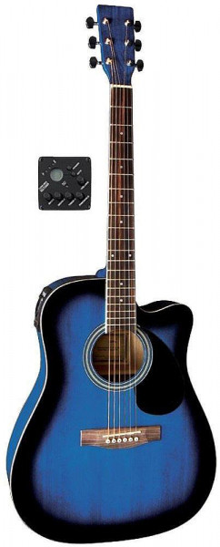 VGS D10 CE Dreadnought Cutaway Blueburst электроакустическая гитара