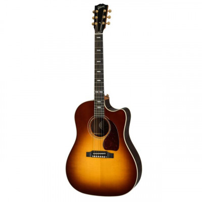 GIBSON 2019 J-45 AG Rosewood (Burst) Rosewood Burst электроакустическая гитара с кейсом