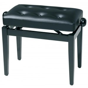 Банкетка для пианино GEWA Piano bench gloss Black artificial leather черная
