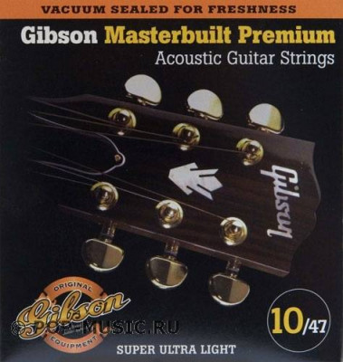 GIBSON SAG-MB10 MASTERBUILT PHOSPHOR BR .010-.047 струны для акустической гитары
