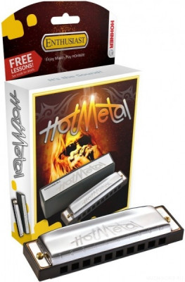 HOHNER M57205X Hot metal E Box губная гармошка диатоническая, 10 отверстий, тональность МИ