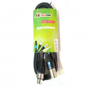 Кабель микрофонный APEXTONE AP-2101-3, XLR(M)-XLR(F) 3 м XLR(M)-XLR(F)