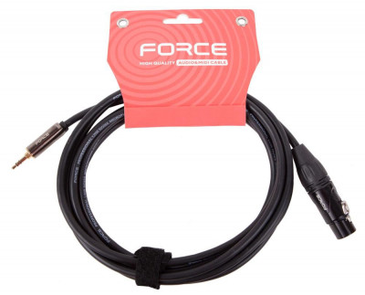 Аудио кабель FORCE FLC-06/3 мини стерео Jack 1/4 XLR (F) мама, 3 м