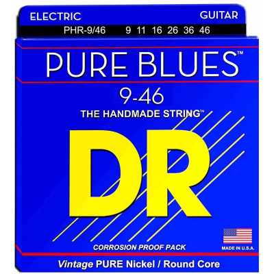 DR PHR-9/46 Pure Blues струны для электрогитары среднелегкого натяжения (9-46)