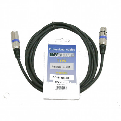 Invotone ACM1105/BK микрофонный кабель XLR мама-XLR папа 5 м