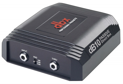 dbx dB10 пассивный трансформаторный DI-Box Hi-Z 1/4" TS вход, параллельный