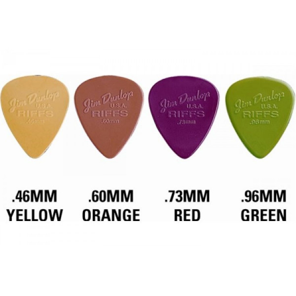 DUNLOP 4350 Riff Picks набор медиаторов .46 .60 .73 .96 мм (575шт)