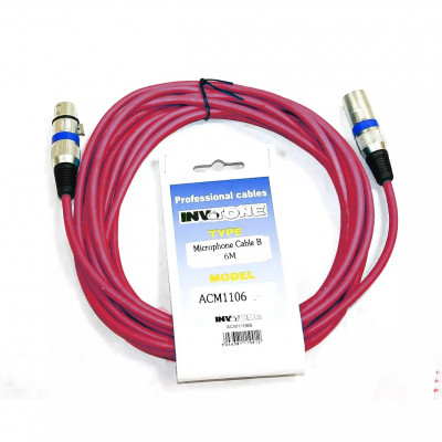 Invotone ACM1106/R микрофонный кабель XLR мама-XLR папа 6 м