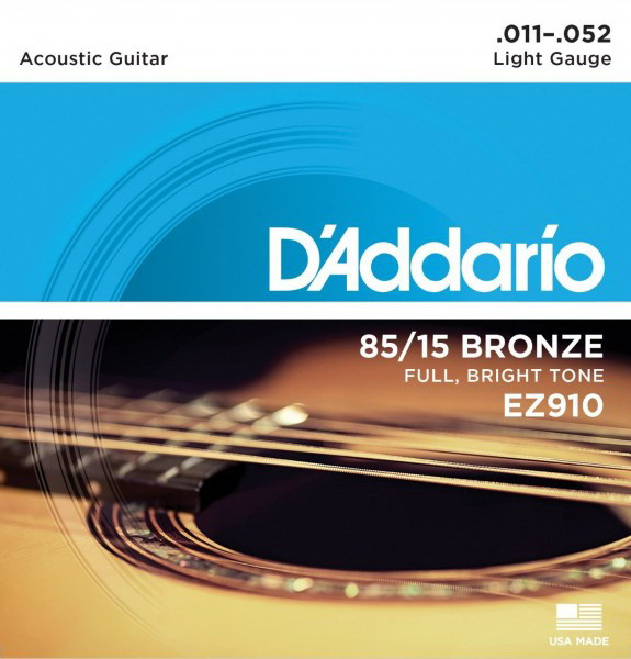 D'ADDARIO EZ910 Light 11-52 струны для акустической гитары