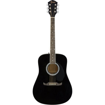 Акустическая гитара FENDER (V) FA-125 DREADNOUGHT, BLACK WN с чехлом, цвет черный