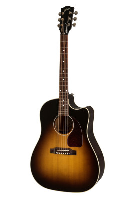 GIBSON 2019 J-45 Cutaway Vintage Sunburst электроакустическая гитара с кейсом