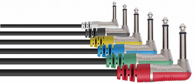 STAGG NPC010LR-6 - Набор инструментальных кабелей с угловыми джеками.Разъемы: REAN