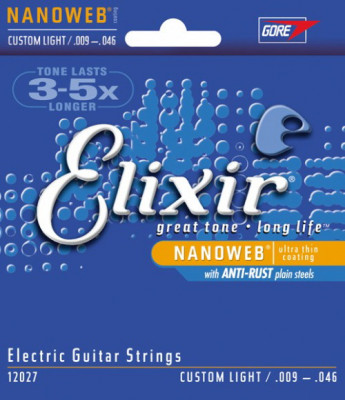 ELIXIR 12027 NanoWeb Anti-Rust Custom Light 09-46 струны для электрогитары