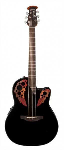 Ovation CE44-5 Celebrity Elite Mid Cutaway Black электроакустическая гитара