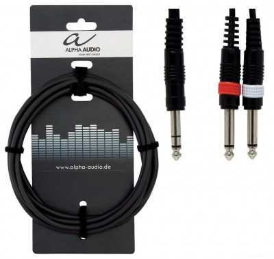 ALPHA AUDIO Basic Line Y-Cable 6 m аудио-кабель 1x6,3 mm stereo jack plug - 2x6,3 mm mono jack plug