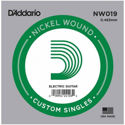 Струна одиночная для электрогитары D'ADDARIO NW019