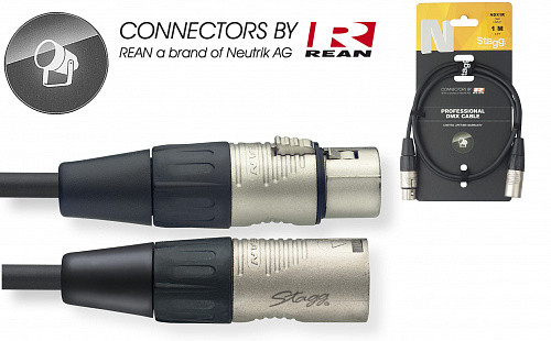 STAGG NDX1R- DMX кабель XLR-XLR, 1 м