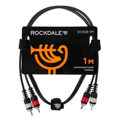 Кабель ROCKDALE DC008-1M компонентный 2 RCA Male - 2 RCA Male, 1 м