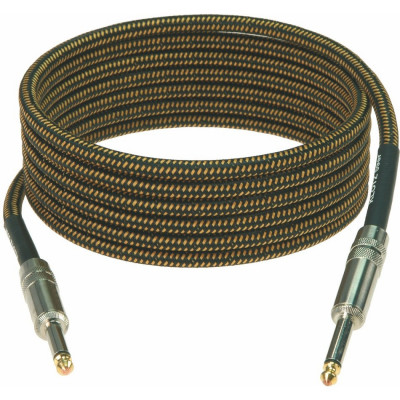 KLOTZ VIN-0450 59er готовый инструментальный кабель, длина 4,5 м, никелированные разъемы Mono Jack, оболочка твид