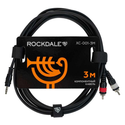 Кабель ROCKDALE XC-001-3M stereo mini jack папа (3,5) x 2 RCA, 3м