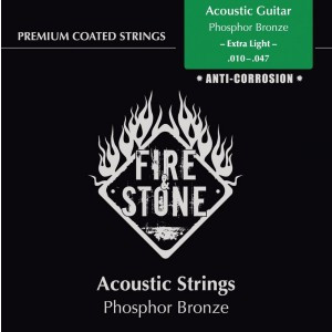 Струны для 12-струнной гитары FIRE&STONE Acoustic Guitar Phosphor Bronze 12-string Extra Light 10-50 Coated