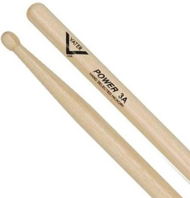 VATER VHP3AW Power 3A барабанные палочки, материал: орех, L=16 5/8" (42.23см), D=.600" (1.52см), дер