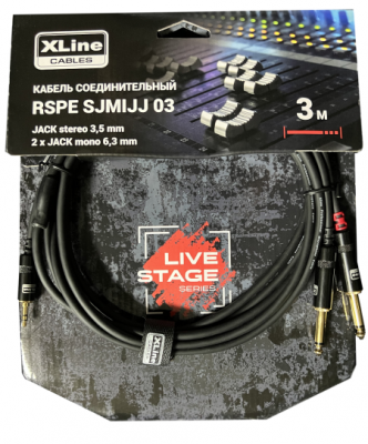 Xline Cables RSPE SJMIJJ03 Кабель специальный Mini JACK stereo 3.5mm - 2 x JACK mono 6.3mm, 3м