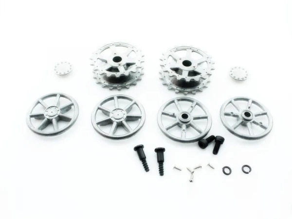 Ведущая звездочка и ленивец c подшипниками для танка Panzer IV (металл)