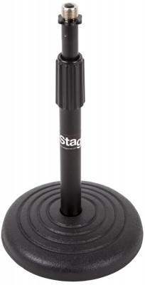 Микрофонная стойка STAGG MIS-1110BK настольная, усиленная