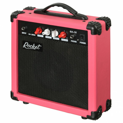 Гитарный комбоусилитель ROCKET GA-15 розового цвета