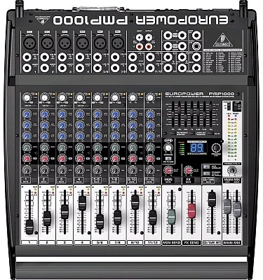 Behringer PMP1000 EUROPOWER активный микшерный пульт с мультиэффект-процессором и системой обнаружения обратной связи FBQ
