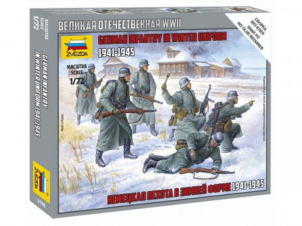 Сборные солдатики ZVEZDA Немецкая пехота 1939-1942гг (зима), 1/72