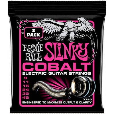 ERNIE BALL 3723 Cobalt Slinky Super 3 Pack 9-42 - Струны для электрогитары