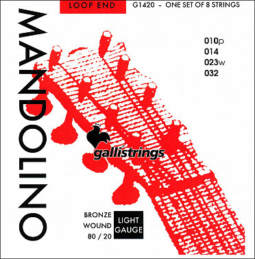 Струны для мандолины GALLI STRINGS G1420 (.010-.014-.023w-.032)