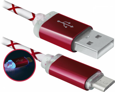 Цифровой кабель DEFENDER USB08-03LT / красный