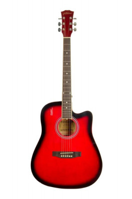 Акустическая гитара Elitaro E4110C красного цвета