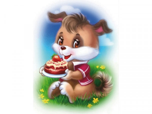 Алмазная мозаика 15х20 В день рождения (19 цветов)