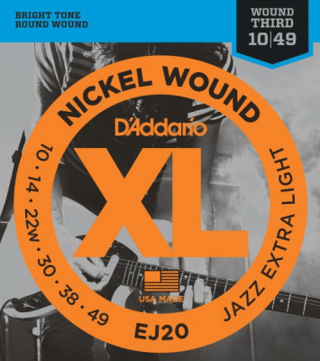 D'ADDARIO EJ20 Jazz Extra Light 10-49 струны для электрогитары