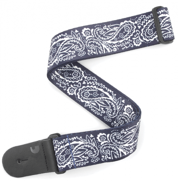 Ремень для гитары Planet Waves P20W1419 ткань "Paisley Blue" синий