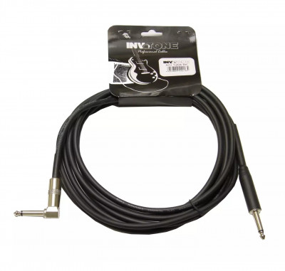 Invotone ACI1206/BK - инструментальный кабель,6.3 mono Jack-6.3 mono Jack угловой 6 м (черный)