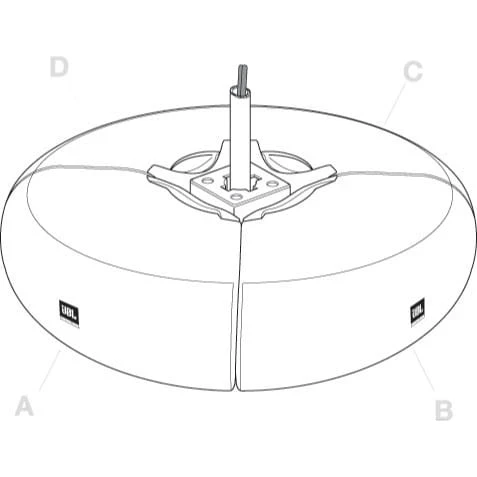 Комплект элементов JBL PMB-BK для сборки кругового кластера из 4 штук