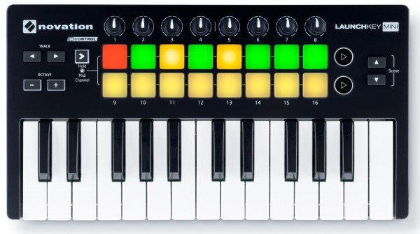 NOVATION LaunchKey Mini MK2 контроллер, 25 клавиш, 16 полноцветных пэдов