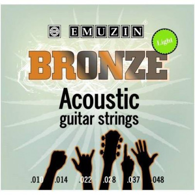 Комплект струн для акустической гитары EMUZIN 6PB 10-48 BRONZE