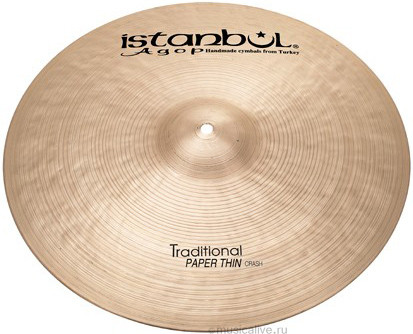 Тарелка ISTANBUL AGOP PTC16, 16" TRADITIONAL PAPER THIN Crash