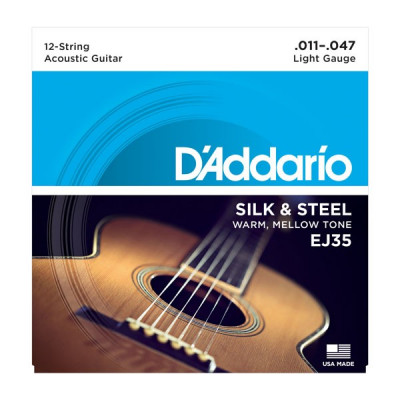 D'ADDARIO EJ35-струны для 12-струнной акустической гитары