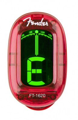 FENDER CALIFORNIA SERIES CLIP-ON TUNER CANDY APPLE RED цифровой тюнер-прищепка