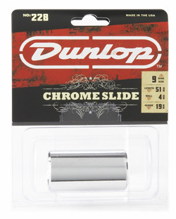 DUNLOP 228 Brass Chromed Heavy Medium (19 x 27 x 51mm, rs 9-10) слайд для гитары латунный хромированный